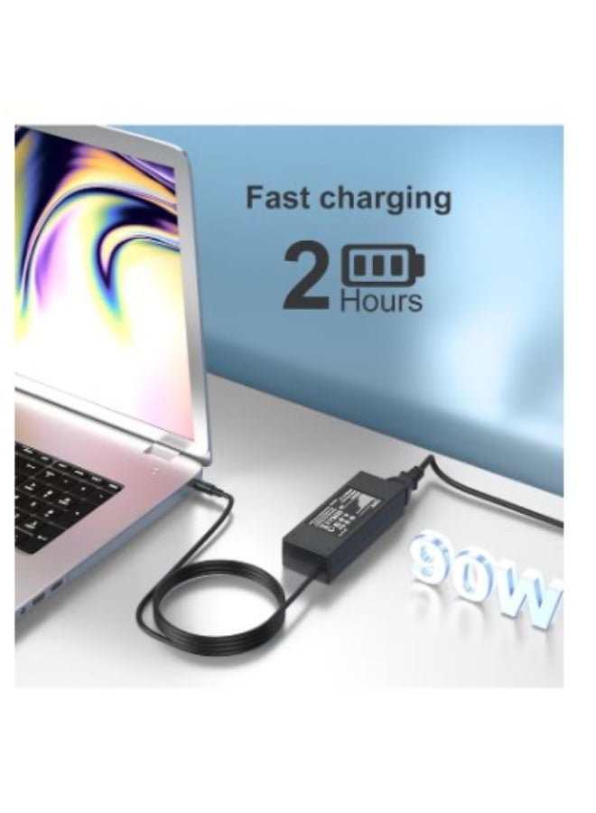 Terabyte 19.5V 4.62A 90W AC Adapter Laptop Charger Compatible for Dell 11-3000 13-5000 13-7000 14-3000 14-5000 14-7000 15-3000 15-5000 17-5000 17-7000 58F i3168 i5378 7348 XPS 11 9P33 XPS 12 12D L221 L221x 9Q23 9Q33 - Image 2